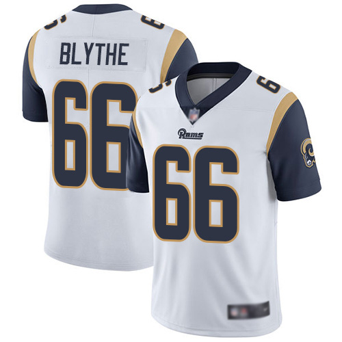 Los Angeles Rams Limited White Men Austin Blythe Road Jersey NFL Football #66 Vapor Untouchable